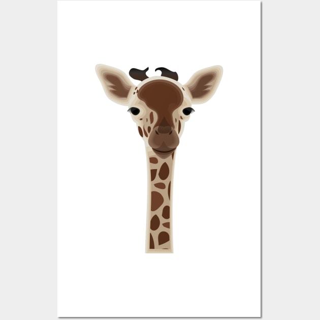 Wild Giraffe Baby on the grassland Wall Art by thejoyker1986